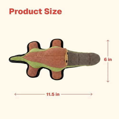 Selly's Den Durable Dog Toy with Squeaker, 3 Layer Tough Chew Toy, Reinforced Fabric, 11.5 Inches, Interactive Pet Toy for All Breeds