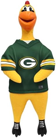 Littlearth NFL Team Rubber Chicken Pet Toy - Officially Licensed Teams