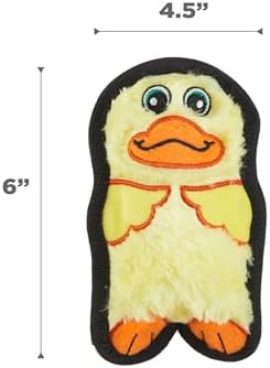 Outward Hound Durablez Minis Tough Chew Plush Squeaky Dog Toy, Duck, 6"