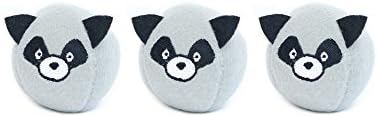 ZippyPaws - Farm Pals Burrow, Interactive Squeaky Hide and Seek Plush Dog Toy - Bubble Babiez Raccoons Miniz, 3 Pack
