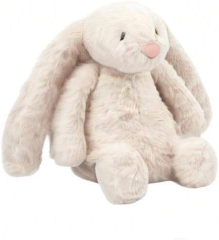 Best Pet Supplies Bunny Buddy Squeaky Plush Dog Toy - Beige, Medium | Soft Plush, Squeaks & Crinkles, Perfect for Moderate Chewers, Toss & Fetch Play, Stress & Anxiety Reliever, Ideal Gift Toy