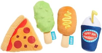 BarkBox Thrill Squeaker Snacks Dog Toy - Toy for Extra Small to Small Dogs