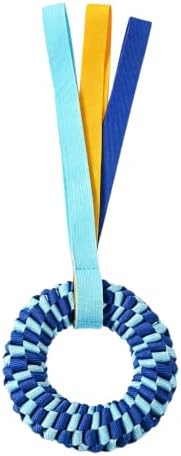 Tough Dog Tug Toy, Durable Donut Teething & Interactive，Blue