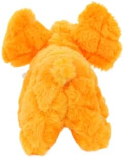 MIGHTY Tuffy Orange Elephant Ultra Durable Plush Dog Toy