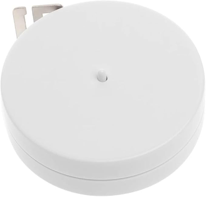 BMI Body Mass Index Retractable Tape Measure 150cm/59in, Push-Button Locking Diet Tool for Waist Hip Chest Thigh Calorie Tracking, White