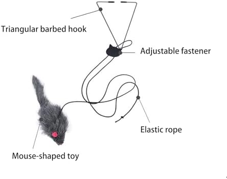 Cat Toys Interactive Hands-Free 8 Pack Cat Toys for Indoor, | Cats Toy Wand Natural Bird Feather,Hanging Door Lure Kitten Toy, Suction Cup Pet Playing,Suction Cup Pet Indoor