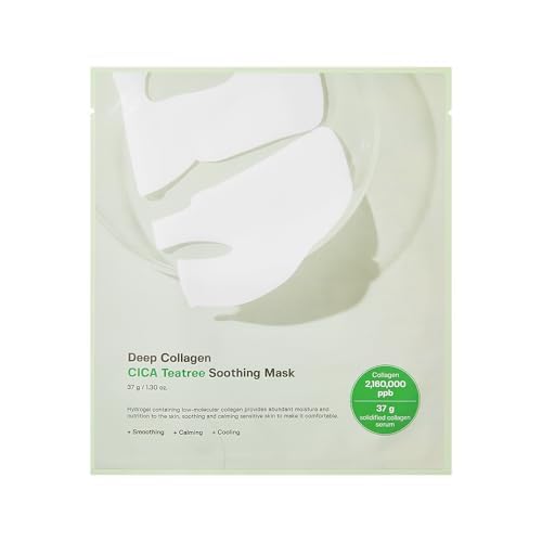 SUNGBOON EDITOR Deep Collagen CICA Teatree Overnight mask, Real Collagen 2,160,000ppb & Teatree Extract | Glass Skin, Calming for Blemish Care, Face Masks, Real TikTok Viral, Korean Skin Care, 37gx1ea