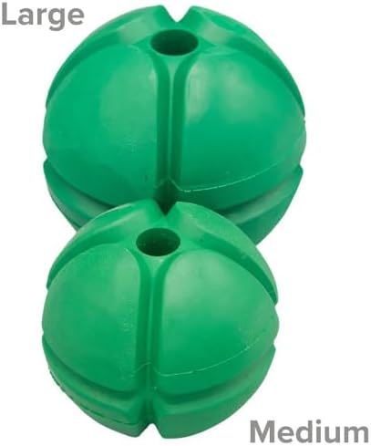 PetKORE: FloTex Ball - Large - 3.25", Green, Dog Toy, Proprietary Rubber, Patented Open Airflow Grooves, Bounce-Fetch-Chew, Pet Indoor-Outdoor Play