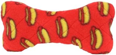 MIGHTY Tuffy 2 Pack Bone Dog Toy: Ultra Durable Plush Toy with Multiple Layers & Reinforced Seams, Washable and Floats, Vinyl Bone & Fleece