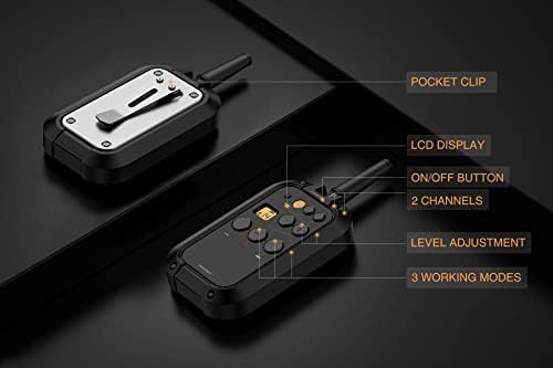 PATPET Dog Shock Collar for 2 Dogs, 3/4 Mile Range E Collar for Dogs Training with 3 Training Modes, Waterproof Training Collar for Large Dogs 15-140lbs, Rechargeable