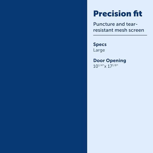 PetSafe Screen Door for Dogs & Cats, Up to 100 lb, Large | For Screen Doors or Porch Screens, Puncture-Resistant Mesh, Sliding Wind-Lock, Quick DIY Snap-in Install