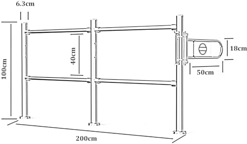 Heavy Duty Metal Swing Safety Gate, Spring-Loaded One-Way Door, Auto Closing, Child & Pet Proof, Indoor/Outdoor Use, Adjustable Width, Easy Installation