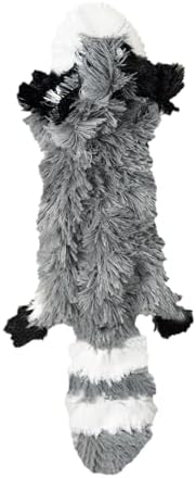 FGA MARKETPLACE Racoon Flat NO Stuffing NO Squeak Plush Dog Toy, Funny Style Will Entertain Your Pet for Hours, Recommended for Small and Medium Dog 21 INCH Long