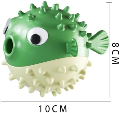 Dog Balls with Bell Sound, Interactive Dog Toys,Treat Dispensing Dog Toys, cat Toys Balls，Rubber Elastic Ball Toys for Small Medium Large Cat and Small Dogs (Green)