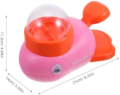 Whale Shaped Pet Treat Dispenser Rotating Button Slow Feeder