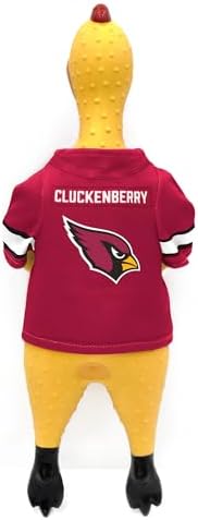 Littlearth NFL Team Rubber Chicken Pet Toy - Officially Licensed Teams
