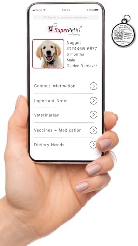 Dynotag® Web Enabled Super Pet ID Smart Tag with DynoIQ™ & Lifetime Recovery Service. Play Series: Round (Happy Face)