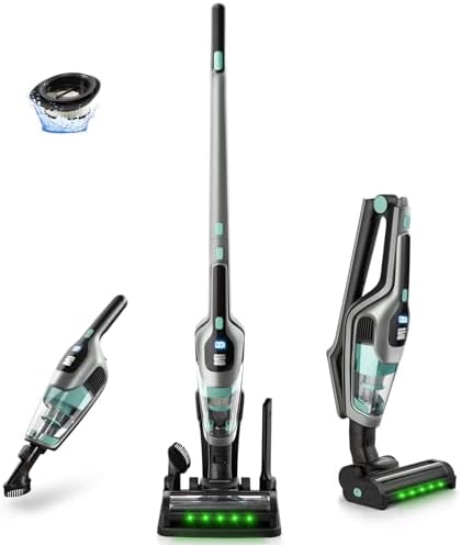 Kenmore 200 Series Cordless Stick Vacuum Lightweight Cleaner | 2-Speed Power Suction LED Headlight 2-in-1 Handheld for Hardwood Floor, Carpet & Pet Hair - DS2010