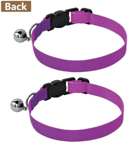 Gradient Purple Adjustable Buckle Cat Collars 2 Pack Collar for Kitten