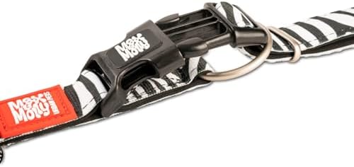 Max & Molly Fashion Smart ID Dog Collar, Soft Padded Neoprene, Anti-Fade, Adjustable Sizing w/Pet Profile Smart ID QR-Tag, Waterproof & Machine Washable for Medium Dogs, Zebra Print Design, Medium