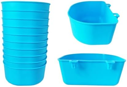 10 Pcs 25 fl.oz Pet Feeder Bowls Water Cups Hanging Feeders Waterers Food Dish Treats Container pellets grit Dispenser for Chicken Bird Rabbit Parakeet Cat Puppy Guinea Pig Small Animal