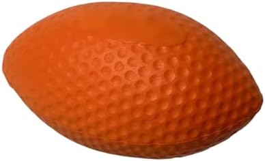 EVA bite-Resistant pet Football Dog Interactive Teething Toy can be Thrown and Bitten Training Ball Elastic and Light Human pet Throwing Ball (Orange)