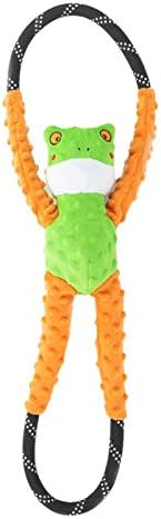 ZippyPaws RopeTugz Durable Dog Pull Rope Toy - Frog