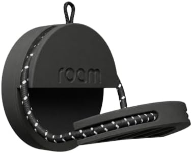 ROAM SMART TRACKER Bluetooth Item Locator: iOS & Android Compatible | Waterproof Tracker for Keys, Luggage, Kid & Pet Gear, Built-in Elastic Strap, No Extra App or Fees, Fast Setup, 1-Pack