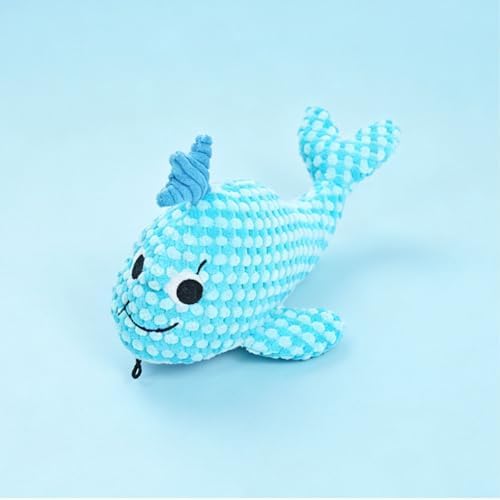 Ocean Plush Dog Toys, Squeaky Chew Toys for Puppy - Whale