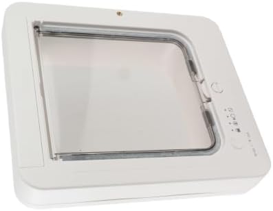 Microchip Cat Door, Automatic Unlocking Weatherproof (White +