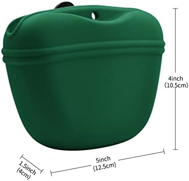 AUDWUD Silicone Dog Treat Pouch with Clicker Magnetic Closure Secure Clip