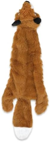 Best Pet Supplies 2-in-1 Stuffless Squeaky Dog Toy - Fox, Small | No-Stuffing, 2 Built-in Squeaker, No Mess, Soft, Interactive Indoor & Outdoor Play, Lightweight, Perfect for Moderate Chewer