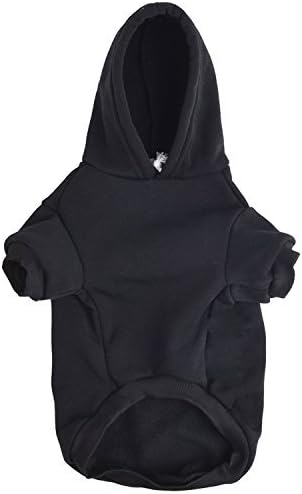 BINGPET Dog Hoodie for Medium Dogs, Soft Pullover Pet Sweater | Warm Dog Sweatshirt Clothes, Winter Hooded Outfit for Girl Boy Dogs Puppy, French Pitbull Cold Weather Coats Wear, Black M
