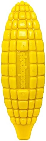 SodaPup Corn on The Cob – Durable Dog Chew Toy Made in USA from Non-Toxic, Pet Safe, Food Safe Nylon Material for Mental Stimulation, Clean Teeth, Fresh Breath, Problem Chewing, Calming Nerves & More