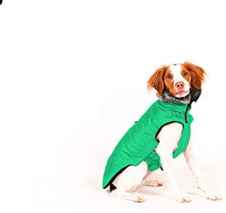 Dog Gone Smart Hemlock Puffy Dog Jacket, Sea Green, 12"