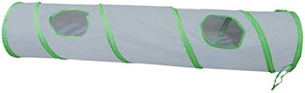 PetLike Cat Tunnel for Indoor Cats Collapsible Pop-up Pet Tube Peek Hole Hideaway Play Toys for Cats with Ball