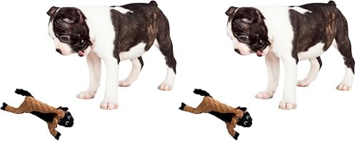 SPOT Skinneeez Extreme Stuffers Cow - Stuffing Free Dog Toy with Squeaker & Rip Stop Mesh Lining for Durability- Insert Plastic Bottle for Extra Crunch, for Small to Medium Puppies & Dogs - 14in