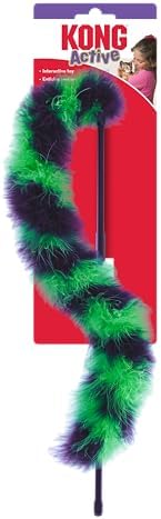 KONG Cat Teaser Wand Toy - Encourages Pouncing & Batting (Twisted Boa)