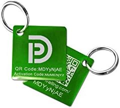 Pet Dwelling Aluminum QR Pet ID Tag – Smart Dog & Cat Tags with Free Personalized Online Profile, Instant Scan Alerts & AI-Powered Insights (Square Green)