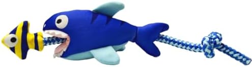 Durable Squeaky Plush Rope Dog Tug Toy for Large Aggressive Chewers