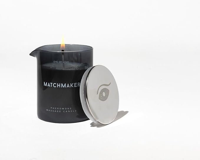 Eye of Love Matchmaker Black Diamond Pheromone Massage Oil Candle - Shea Butter Base to Attract Her - 5 fl oz / 150ml