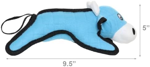 TUFFY® : 2 Pack Jr Cow Dog Toy: Ultra Durable Plush Toy with Multiple Layers & Reinforced Seams, Washable and Floats, Original Construction