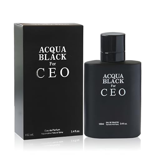 A CENTER Acqua Black Ceo Cologne for Men/Eau de Parfum Natural Spray 3.4 Fl Oz Perfume for Men Suitable for All Skin Type Men Fragrance Daily Used