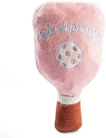 Haute Diggity Dog Pickleball Paddle Plush Dog Toy, Funny Parody Chew Toys