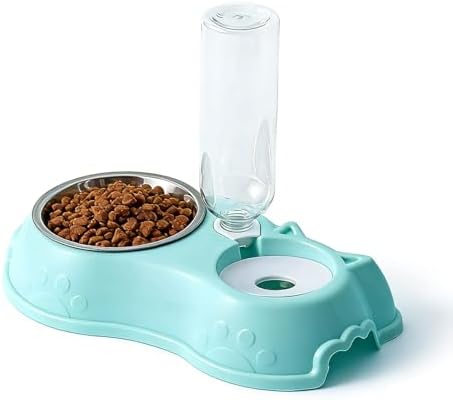 Cat Bowls Food and Water Bowl Set with Automatic Water Dispenser