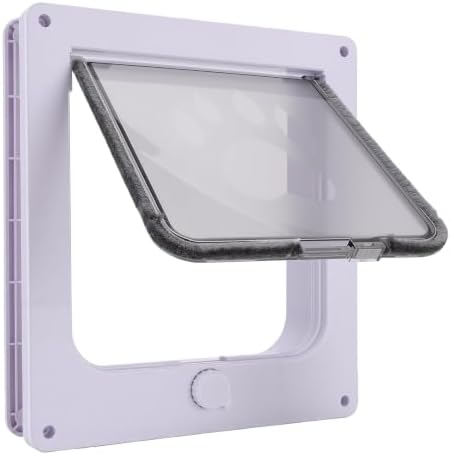 Fdit Rotating cat Door with Lockable Direction Control for Indoor Outdoor