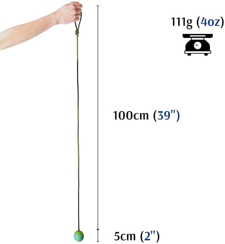 Dingo Fetch Ball Made of Hard Rubber with Knobs and String, Small, for Aport Game Dog Training 17321