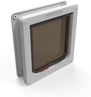 Cat Mate 4 Way Locking Cat Flap with Door Liner, White