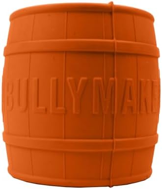 BULLYMAKE Toss N Treat Keg Dog Toy, Treat Dispensing, Tough Rubber Dog Toy