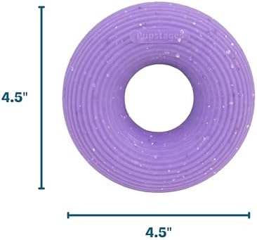 Flex-Force Ring Dog Toy for Fetch & Chew, Solid Core & Floats in Water, Vanilla-Roast Scent for Sensory Play, Power Chewers, All Breed Sizes, 4.6"